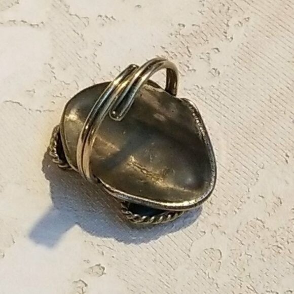 Artisan Peruvian Fused Art Glass Handmade Ring - Picture 3 of 6